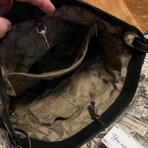 Coach Black Pebble Leather Hobo - Picture 4 of 13